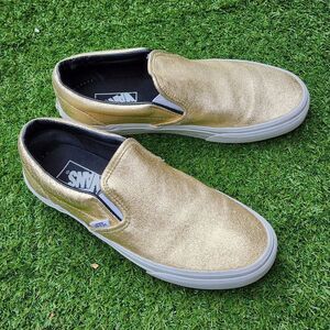 Vans Gold Slip-On Sneakers